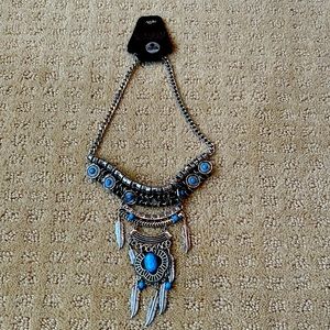 Shayanne turquoise and silver western necklace